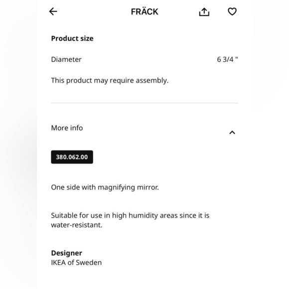 NEW IKEA Frack Stainless Steel Mirror - Picture 6 of 6